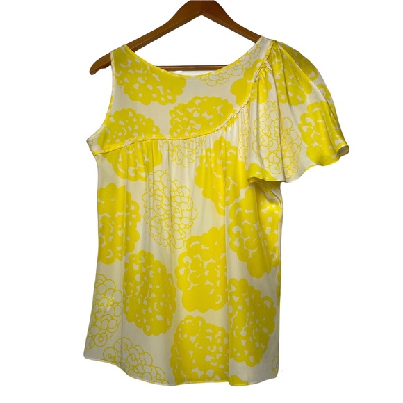 Loeffler Randall Asymmetrical Silk Floral Blouse Top - Picture 3 of 8